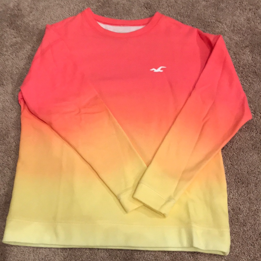 Hollister Pink > Yellow ombré sweatshirt